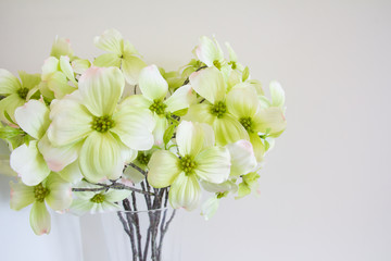 Modern interior decorated with flowers