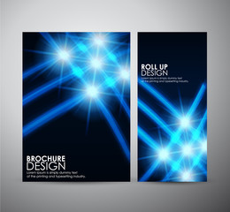 Brochure business design template or roll up. Vector Illustration.