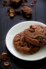 Chocolate Cookie / Cookie / Chocolate Chip Cookie with Hazelnut