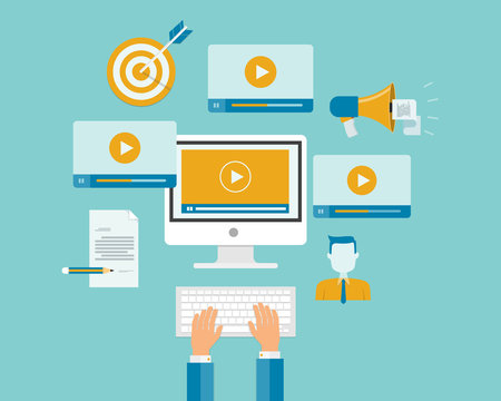 business video marketing content online concept