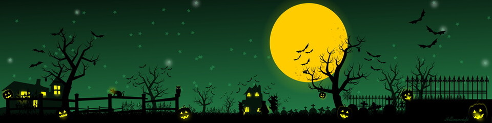 Fototapeta premium Halloween Night, for Happy Halloween 