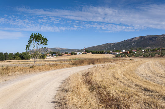 Traditional small hamlet in La Mancha, Ciudad Real Province, Spain