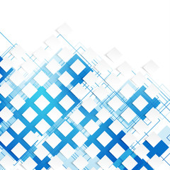 Vector blue squares. Abstract background. 