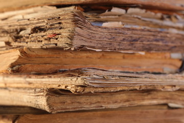 Fototapeta premium Stack of old books