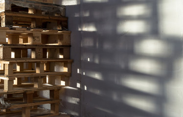 Stack of Wooden Storage Pallets