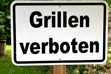 Fototapeta premium Grillen verboten