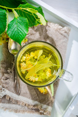 Fresh tea with honey