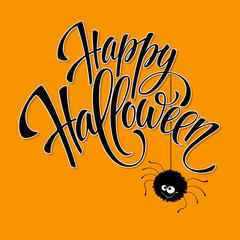Obraz premium Funny Halloween greeting card monster eyes. Vector illustration
