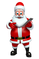 Cartoon Santa claus  with notepad