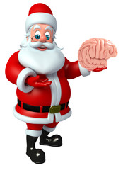 Santa claus with brain