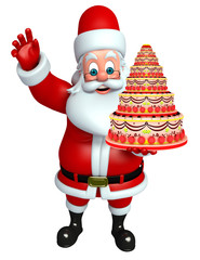 Santa claus with cake