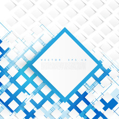 Vector blue squares. Abstract background. 