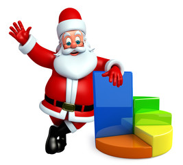 Santa claus with business graph