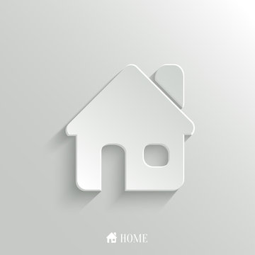 Home icon - vector white app button