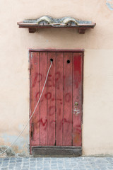 Ancient wooden door