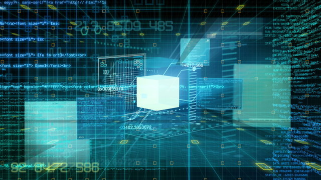 Technology Interface - Computer Data Screen Display Animation