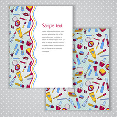 Fototapeta premium Cosmetics pattern