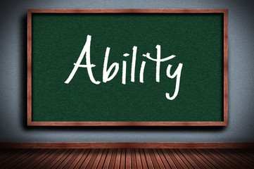 Fototapeta premium ability on chalkboard