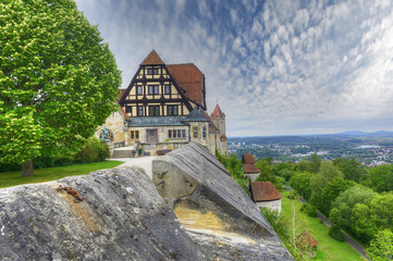 View of the countryside from the castle Coburg in Bavaria