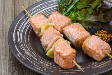 Salmon skewer