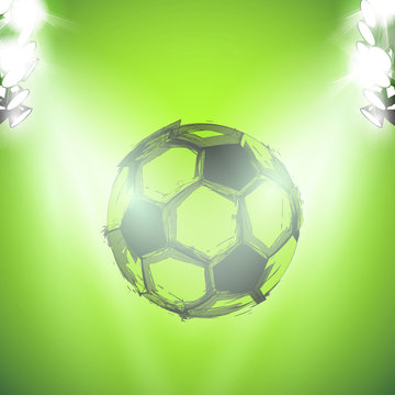 Sketch Soccer ball and lightstage easy editable