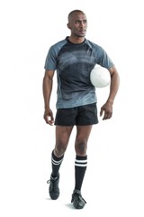 Sportsman with rugby ball