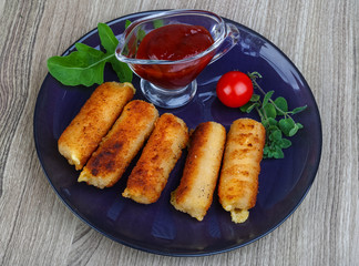 Fry cheese sticks