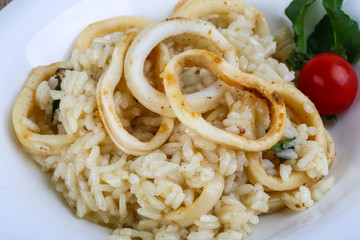 Squid risotto
