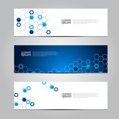 Vector design Banner network technology background.