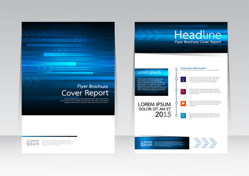 Vector design technology for Cover Report Annual Brochure Flyer Poster in A4 size