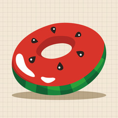 beach equipment swimming laps theme elements