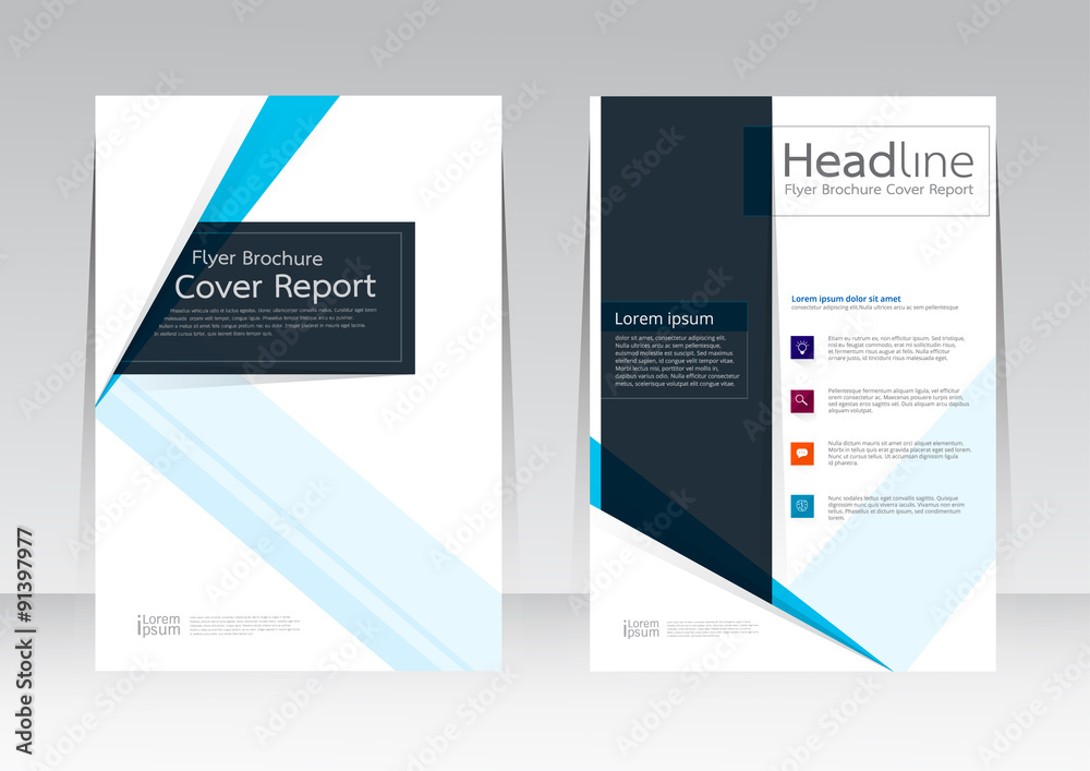 Poster abstract design vector template for brochure flyer in a4 size
