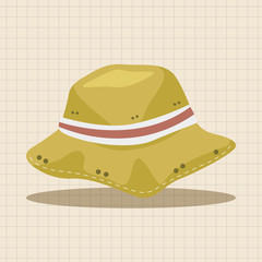 Fishing hat theme elements