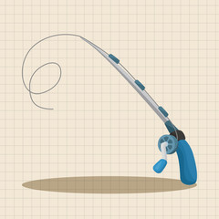 Fishing rods theme elements