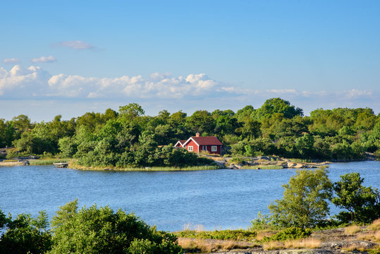 Lonley red hut