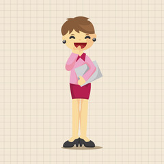 Office workers theme elements