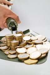 Fototapeta premium Shovel up money