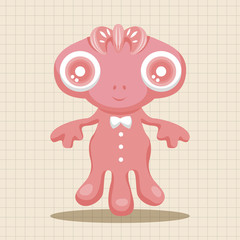 Space alien theme elements