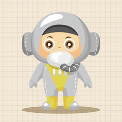 Space astronaut theme elements