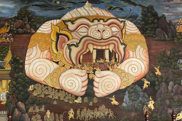 The famous mural painting © Wichit S