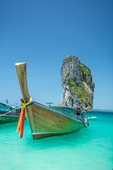 Thailand ocean landscape with boat