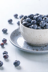 Cup of blueberries