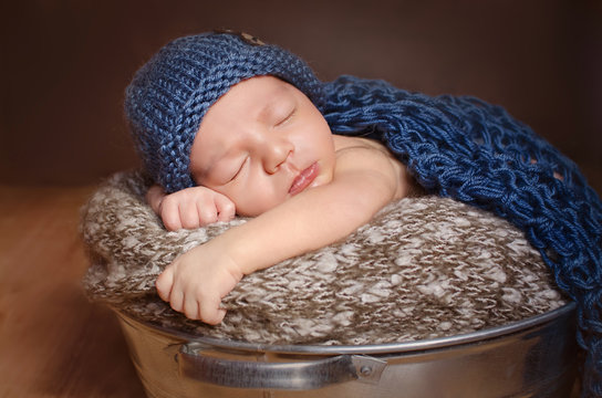 Newborn Baby Boy Sleeping