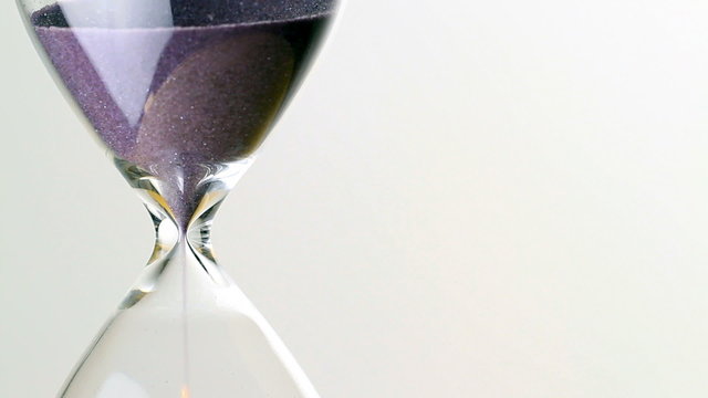 Hourglass closeup counting down