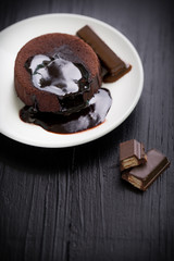 Chocolate Cake / Cake / Chocolate Cake on Black Background
