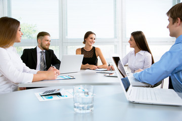 Businesspeople in a meeting at office