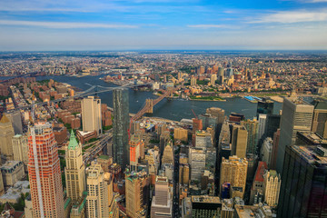 Aerial veiw of Downtown Manhatton