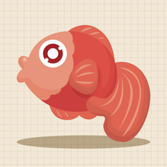 sea animal fish cartoon theme elements
