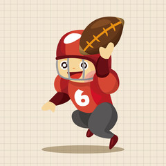 football player theme elements