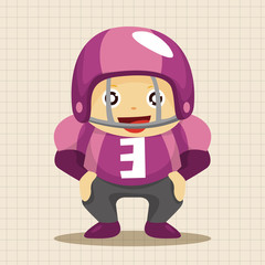 football player theme elements